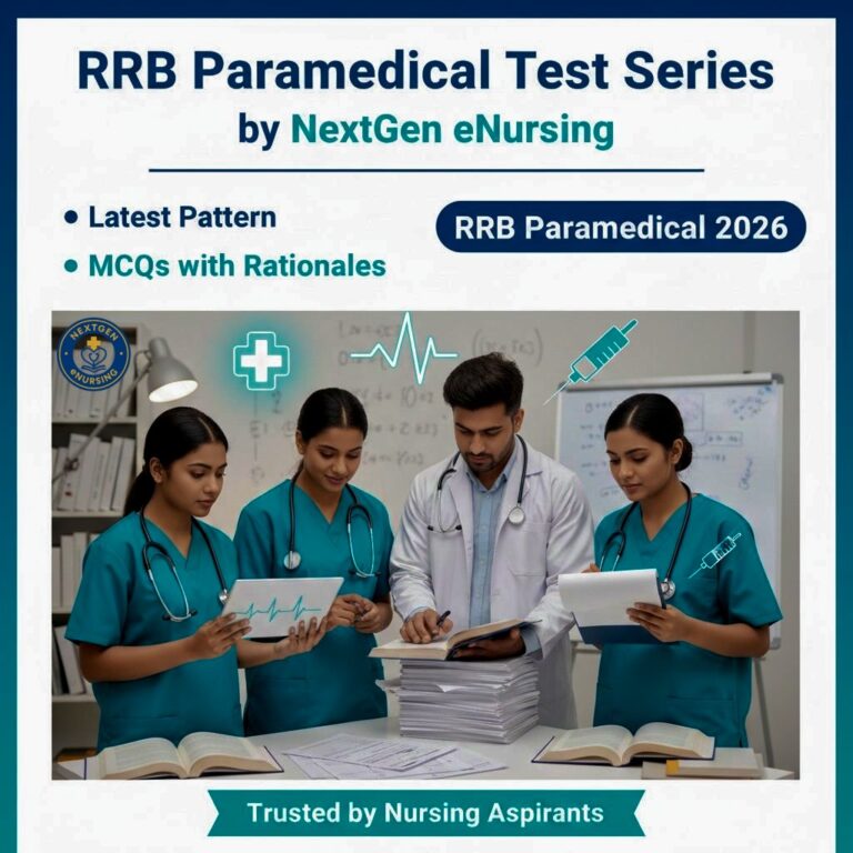 RRB Nursing Superitendant Test Series-2026